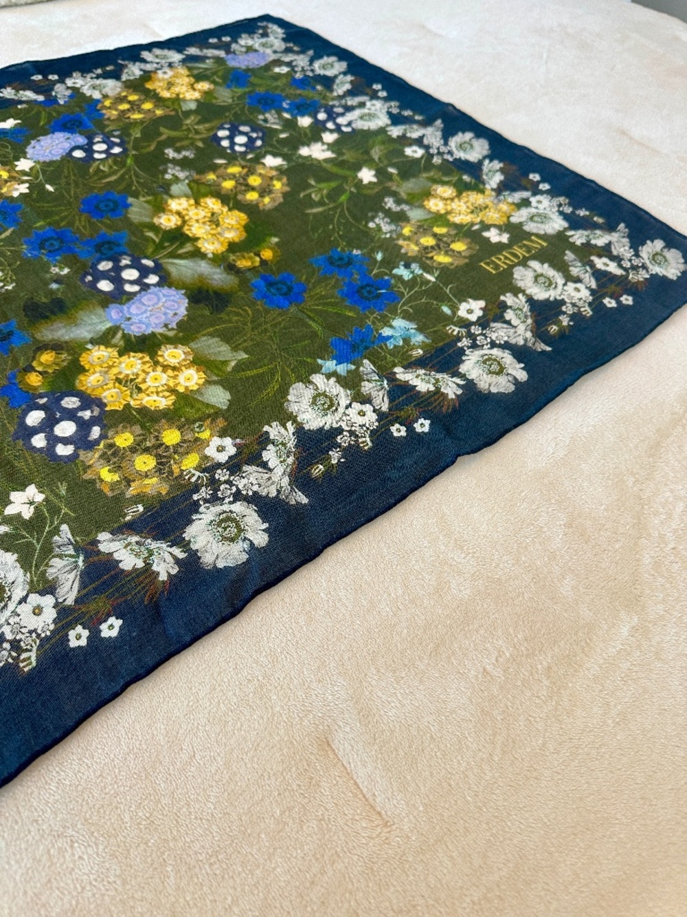 ERDEM x H&M Floral Square Scarf | Wool Silk Blend | NWT